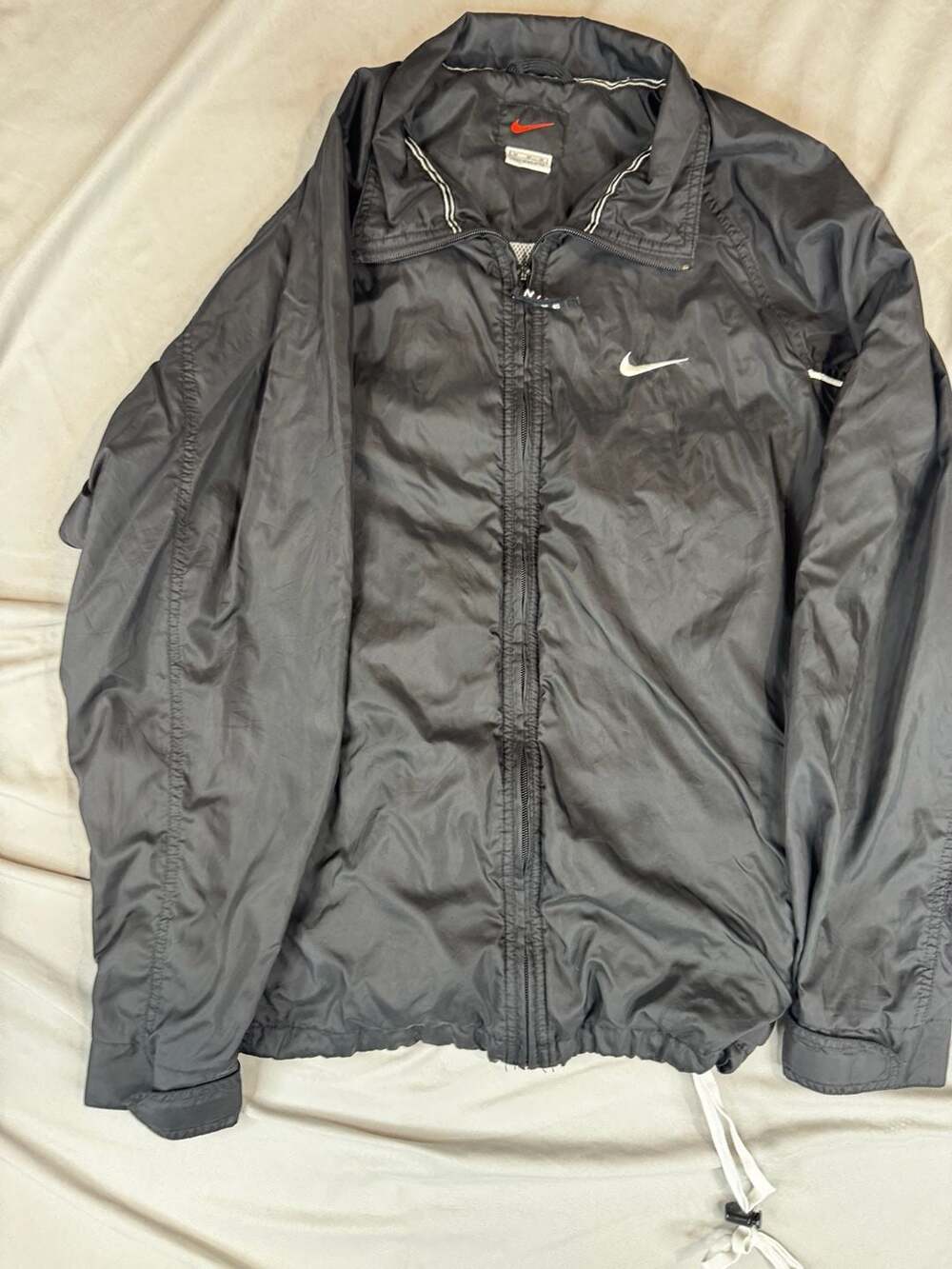 Nike Windbreaker Jacket Black Size M Made in Malaysia